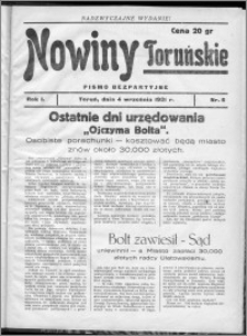 Nowiny Toruńskie 1931, R. I, nr 6