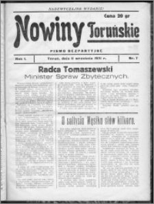 Nowiny Toruńskie 1931, R. I, nr 7