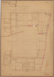 Stadttheater Bromberg. Parquetgrundriss des Bühnenhauses : Abänderung zu Blatt 10