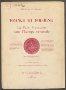 France et Pologne : la paix française dans l'Europe orientale