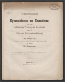 Programm des Gymnasiums zu Graudenz [...]