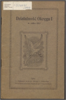 Działalność Okręgu I w roku 1913