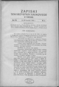 Zapiski Towarzystwa Naukowego w Toruniu, T. 7 nr 3, (1926)