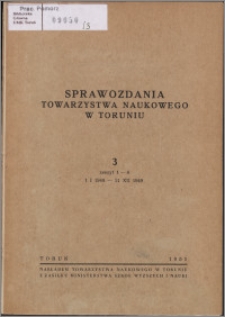 Sprawozdania Towarzystwa Naukowego w Toruniu 1949, nr 3