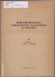 Sprawozdania Towarzystwa Naukowego w Toruniu 1952, nr 6