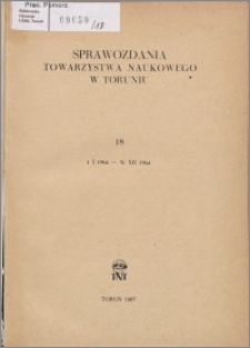 Sprawozdania Towarzystwa Naukowego w Toruniu 1964, nr 18