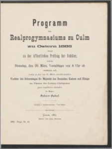 Programm des Realprogymnasiums zu Culm zu Ostern 1883