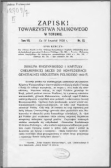 Zapiski Towarzystwa Naukowego w Toruniu, T. 7 nr 12, (1928)