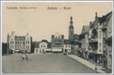 Culmsee Marktplatz mit Dom. Chełmża - Rynek