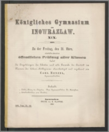 Königliches Gymnasium zu Inowrazlaw. XIX