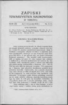 Zapiski Towarzystwa Naukowego w Toruniu, T. 8 nr 5/6, (1930)