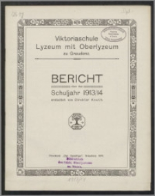 Bericht über das Schuljahr 1913/14 [...]