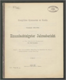 Königliches Gymnasium zu Konitz. Schuljahr 1901/1902. Einundachtzigster Jahresbericht