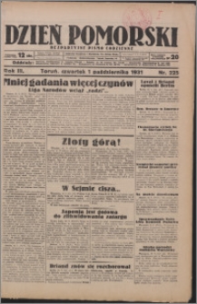 Dzień Pomorski 1931.10.01, R. 3 nr 225