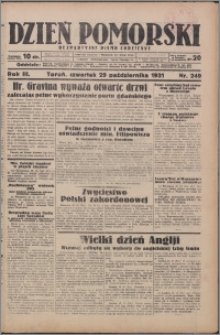 Dzień Pomorski 1931.10.29, R. 3 nr 249