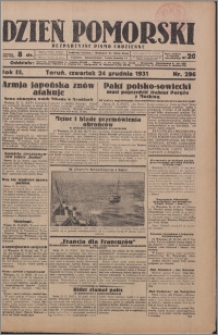 Dzień Pomorski 1931.12.24, R. 3 nr 296