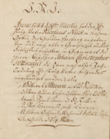 Annotations-Buch der Festbäcker-Gesellen-Brüderschaft zu Riga von 1744-1841