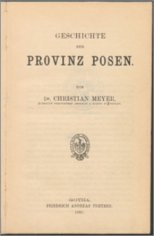 Geschichte der Provinz Posen