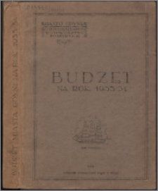Budżet na rok 1933-1934 / Miasto Gdynia