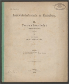 Landwirtschaftsschule zu larienhurg. II. Jaresbericht (Schuljar 1876—1877)