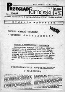 Przegląd Pomorski : pismo członków i sympatykow NSZZ "Solidarność" 1989 nr 7/28