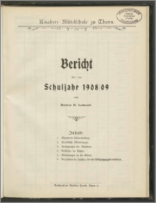 Bericht über das Schuljahr 1908/09 [...]