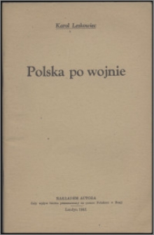 Polska po wojnie