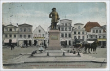 Lauenburg i. Pom. : Markt mit Denkmal das Grossen Kurfürsten