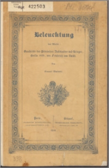 Beleuchtung des Werkes : Geschichte des polnischen Austandes und Krieges, Berlin 1839, von Friedrich von Smitt