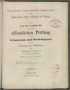 Zu der am 26. und 27. September 1864 [...]