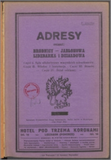 Adresy miast: Brodnicy-Jabłonowa, Lidzbarka i Działdowa