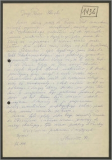 List Stanisława Kiałki z dnia 12 października 1969 roku