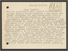 List Stanisława Kiałki z dnia 16 maja 1970 roku