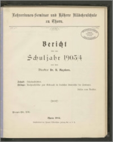 Bericht über das Schuljahr 1903/04 [...]