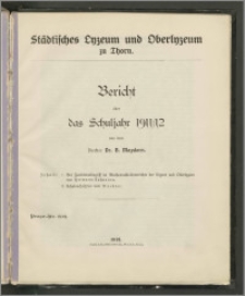 Bericht über das Schuljahr 1911/12 [...]