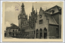 Lauenburg i. Pom. : Rathaus mit Stadtsparkasse und Ratskeller