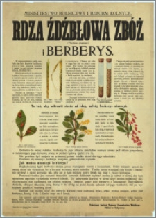 [Afisz] : [Inc.:] Rdza źdźbłowa zbóż i berberys […] Bydgoszcz, 20.III.1933 r.