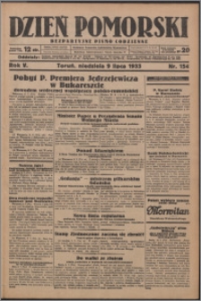 Dzień Pomorski 1933.07.09, R. 5 nr 154