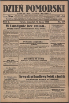 Dzień Pomorski 1933.07.13, R. 5 nr 157