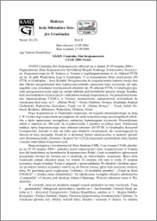 Biuletyn Koła Miłośników Dziejów Grudziądza 2004, Rok 2, nr 20(25) : XXXIV Centralny Zlot Krajoznawców CZAK 2004 Toruń