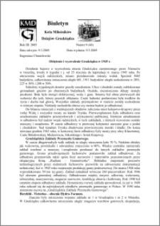 Biuletyn Koła Miłośników Dziejów Grudziądza 2005, Rok 3, nr 9(48) : Oblężenie i wyzwolenie Grudziądza w 1945 r.