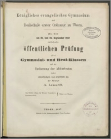 Zu der am 25. und 26. September 1867 [...]