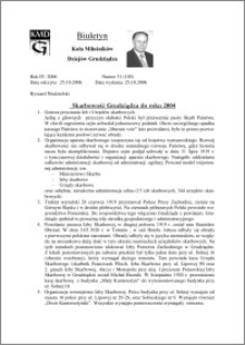 Biuletyn Koła Miłośników Dziejów Grudziądza 2006, Rok 4, nr 31(105): Skarbowość Grudziądza do roku 2004