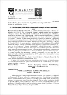 Biuletyn Koła Miłośników Dziejów Grudziądza 2009, Rok 7, nr 8(200) : Ks. Cyryl Karczyński (1884-1940) – zbieracz pieśni ludowych na Ziemi Chełmińskiej