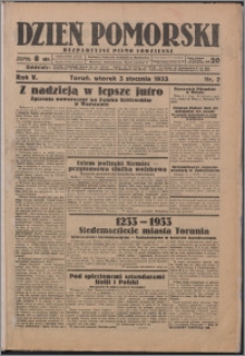 Dzień Pomorski 1933.01.03, R. 5 nr 2