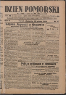 Dzień Pomorski 1933.02.26, R. 5 nr 47