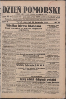 Dzień Pomorski 1933.04.20, R. 5 nr 91