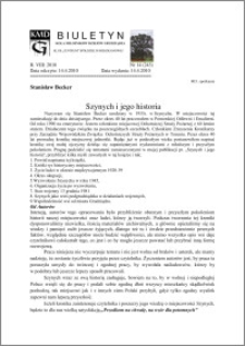 Biuletyn Koła Miłośników Dziejów Grudziądza 2010, Rok VIII, nr 14(243): Szynych i jego historia