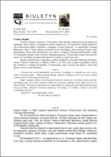 Biuletyn Koła Miłośników Dziejów Grudziądza 2010, Rok VIII, nr 34(263): Cezary Kopik
