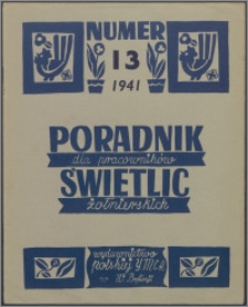 Poradnik dla Pracowników Świetlic Żołnierskich : wydawnictwo Polskiej YMCA w W. Brytanii 1941, nr 13